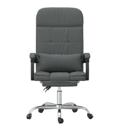 Fauteuil de massage inclinable de bureau Gris foncé Tissu