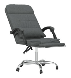 Fauteuil de massage inclinable de bureau Gris foncé Tissu