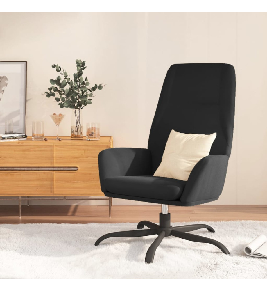 Chaise de relaxation Noir Similicuir daim