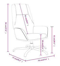 Chaise de relaxation Noir Similicuir daim