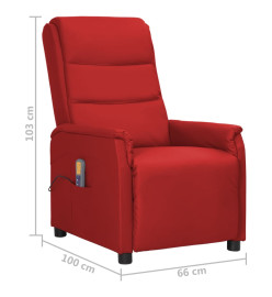 Fauteuil de massage Rouge bordeaux Similicuir