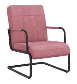 Chaise cantilever Rose Velours