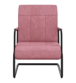 Chaise cantilever Rose Velours