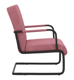 Chaise cantilever Rose Velours