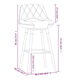 Tabouret de bar Marron Tissu