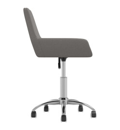 Chaise pivotante de bureau Gris foncé Tissu