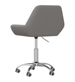 Chaise pivotante de bureau Gris foncé Tissu