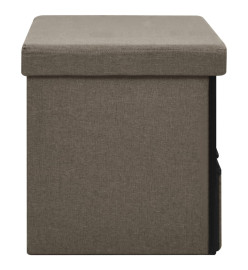 Banc de rangement pliable Marron 76x38x38 cm Faux lin