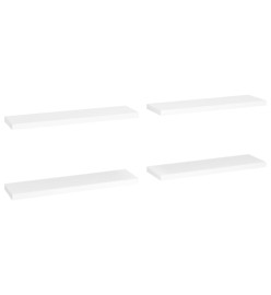 Étagères murales flottantes 4 pcs Blanc 90x23,5x3,8 cm MDF