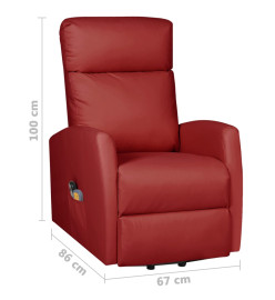 Fauteuil de massage Rouge bordeaux Similicuir