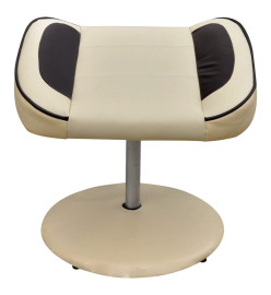 Fauteuil avec repose-pied Blanc crème Similicuir