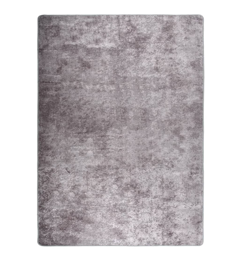 Tapis lavable gris 150x230 cm antidérapant