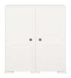 Armoire plastique 79x43x85,5 cm design de bois blanc angora