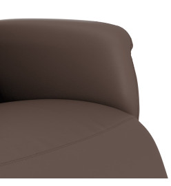 Fauteuil inclinable avec repose-pieds marron similicuir