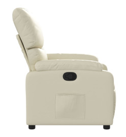 Fauteuil inclinable Crème Similicuir