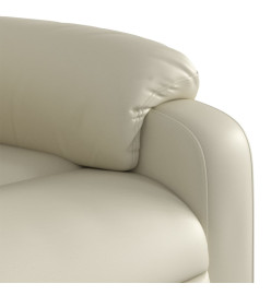 Fauteuil inclinable Crème Similicuir