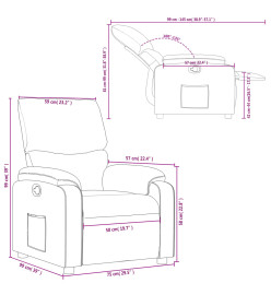 Fauteuil inclinable Crème Similicuir