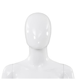 Mannequin femme corps complet base verre Blanc brillant 175 cm