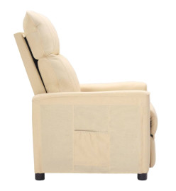 Fauteuil inclinable Crème Tissu