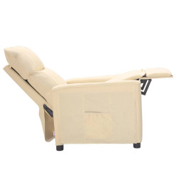 Fauteuil inclinable Crème Tissu