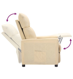 Fauteuil inclinable Crème Tissu