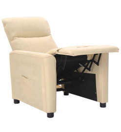 Fauteuil inclinable Crème Tissu