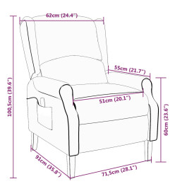 Fauteuil inclinable de massage Motif à fleurs Tissu