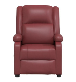 Fauteuil de massage électrique Rouge bordeaux Similicuir