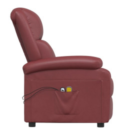 Fauteuil de massage électrique Rouge bordeaux Similicuir