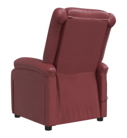 Fauteuil de massage électrique Rouge bordeaux Similicuir