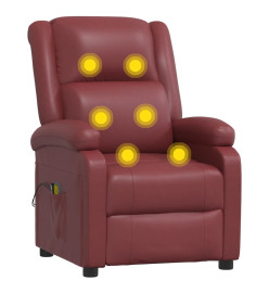 Fauteuil de massage électrique Rouge bordeaux Similicuir