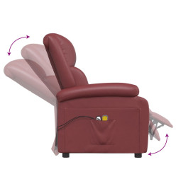 Fauteuil de massage électrique Rouge bordeaux Similicuir