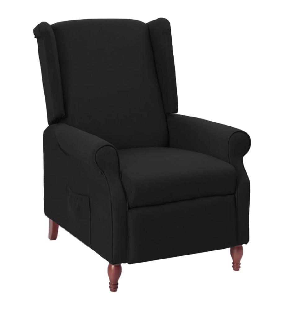 Fauteuil inclinable Noir Tissu