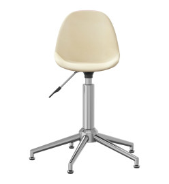 Chaise pivotante de bureau Crème Tissu