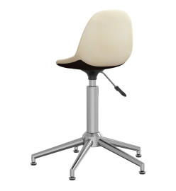 Chaise pivotante de bureau Crème Tissu