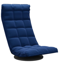 Chaise de sol pivotante Bleu Velours