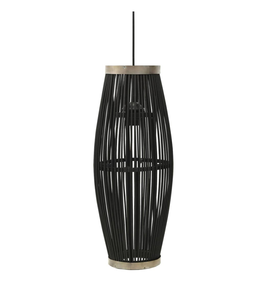 Lampe suspendue Noir Osier 40 W 25x62 cm Ovale E27