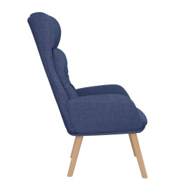 Chaise de relaxation Bleu Tissu