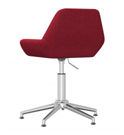 Chaise pivotante de bureau Rouge bordeaux Tissu