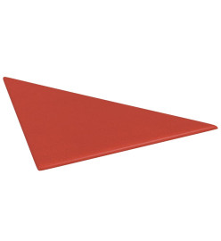 Panneaux muraux 12 pcs Rouge 30x30 cm Similicuir 0,54 m²