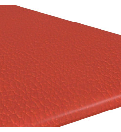 Panneaux muraux 12 pcs Rouge 30x30 cm Similicuir 0,54 m²