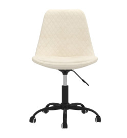 Chaise pivotante de bureau Crème Tissu