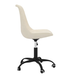 Chaise pivotante de bureau Crème Tissu