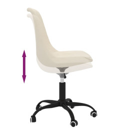 Chaise pivotante de bureau Crème Tissu