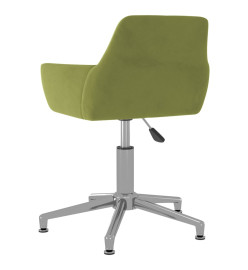 Chaise pivotante de salle à manger Vert clair Velours