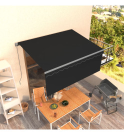 Auvent manuel rétractable avec store 3x2,5 m Anthracite