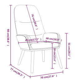 Chaise de relaxation Noir Tissu