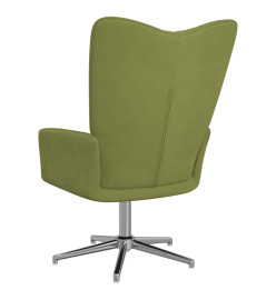 Chaise de relaxation Vert clair Velours