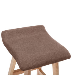 Tabourets de bar lot de 2 taupe tissu