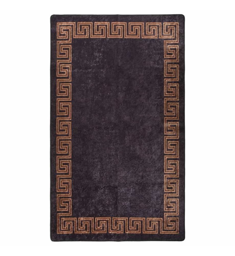 Tapis lavable noir et doré 150x230 cm antidérapant